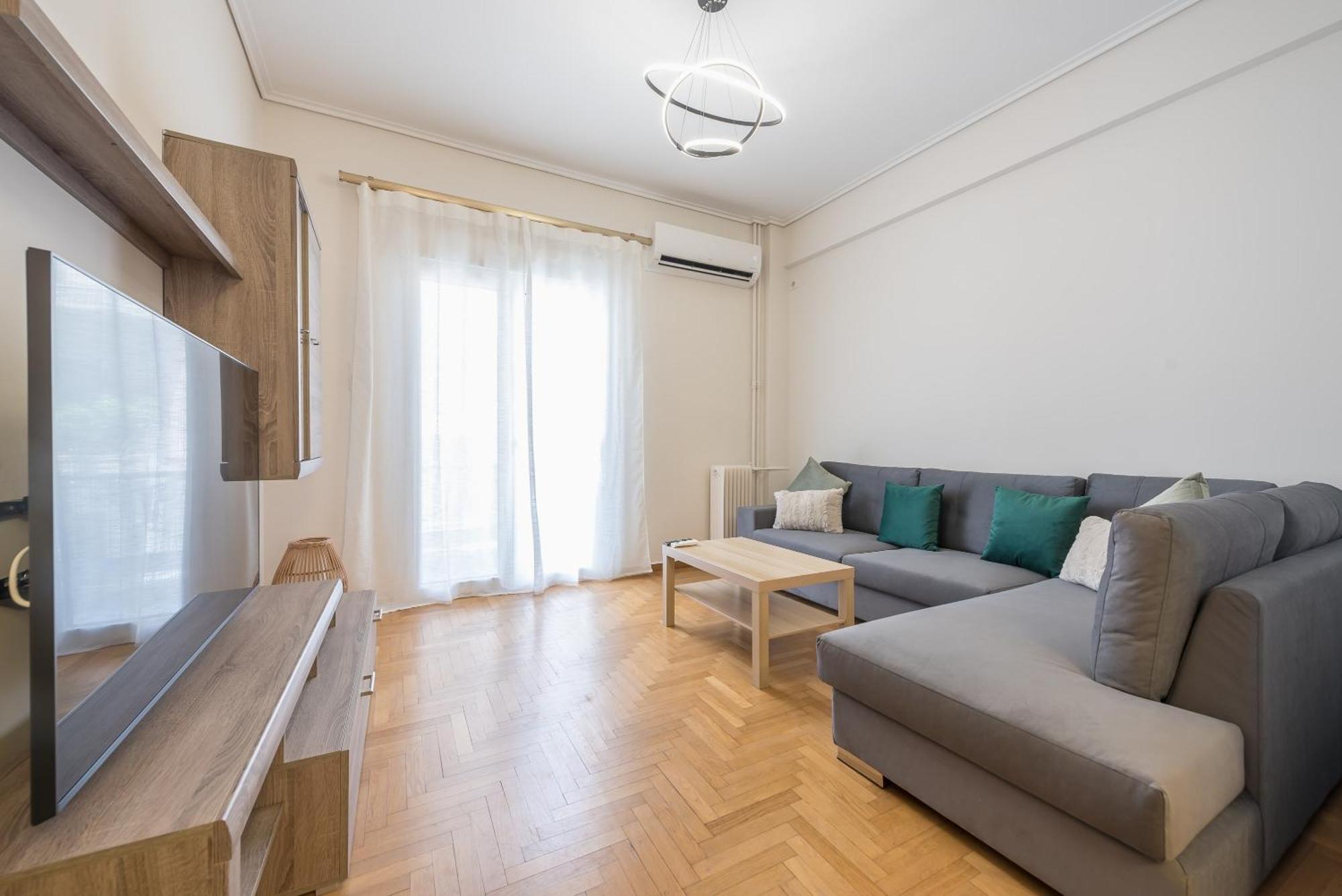 Ferienwohnung Stylish 2 Bd Urban Retreat Near Panormou Metro Athen Exterior foto
